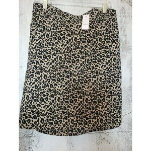 Loft Dressbarn Womens Skirt Wool,  leopard animal print  Size 26 plus New $69.50